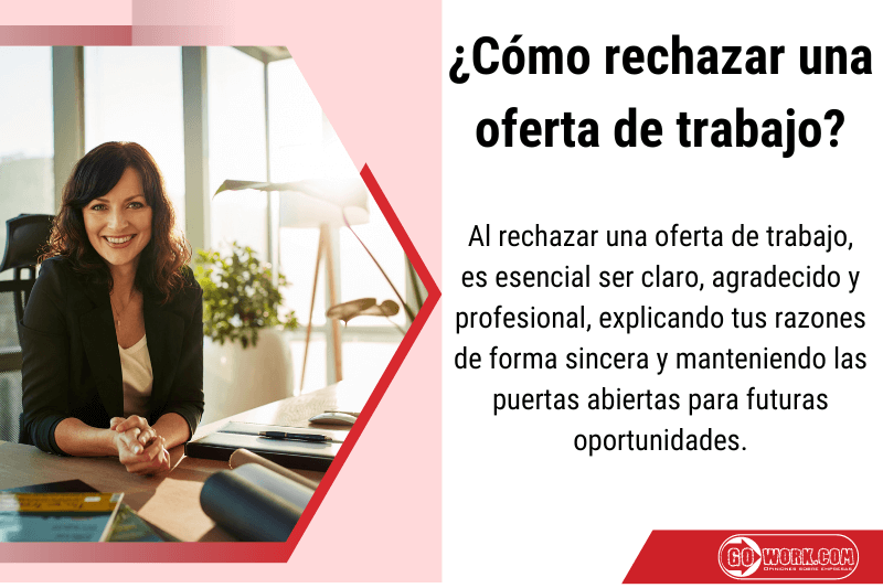 como rechazar una oferta de trabajo