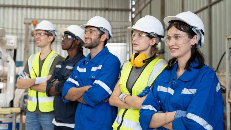 gente en uniformes para trabajo